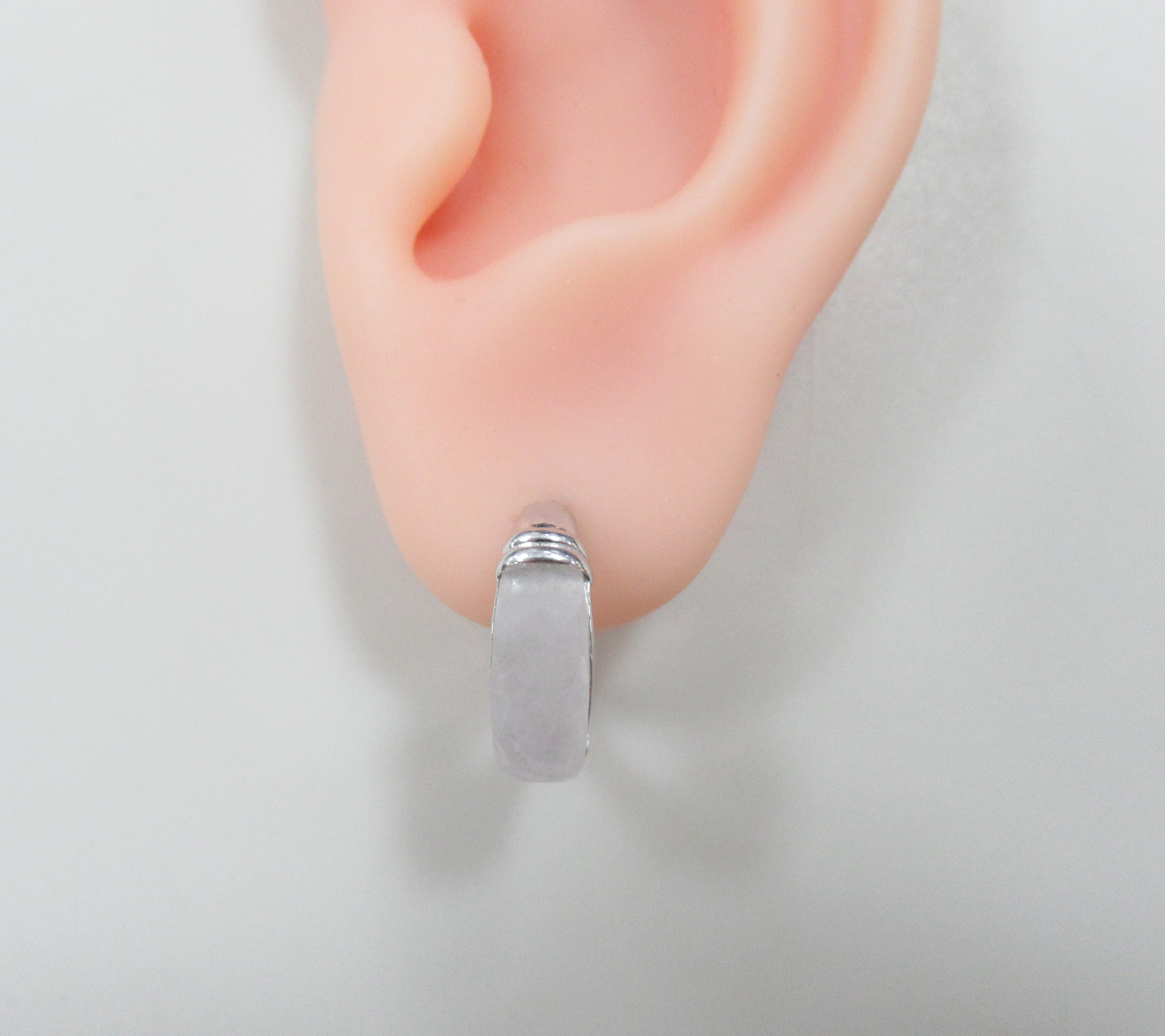 Серебряные серьги-конго с кварцем